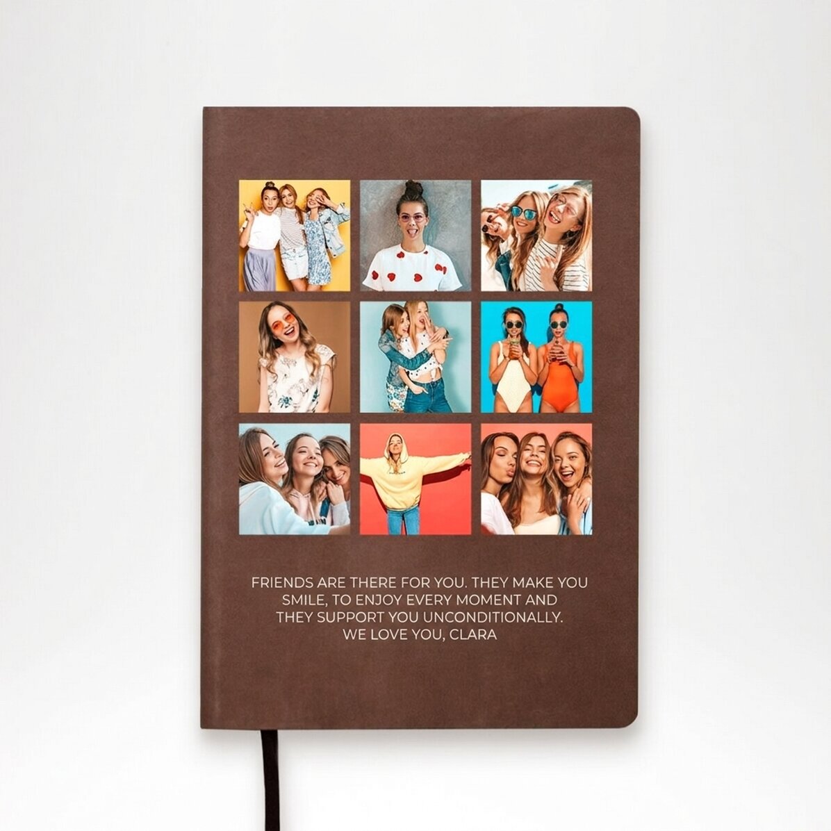 Agenda personalizzata con 9 foto e testo