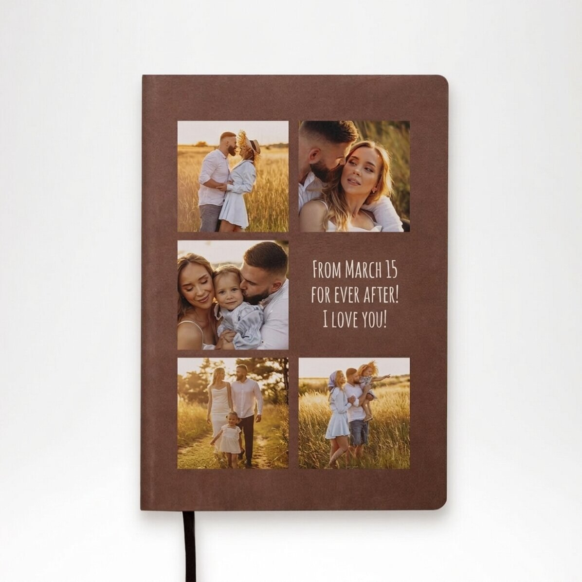 Agenda personalizzata con 5 foto e testo