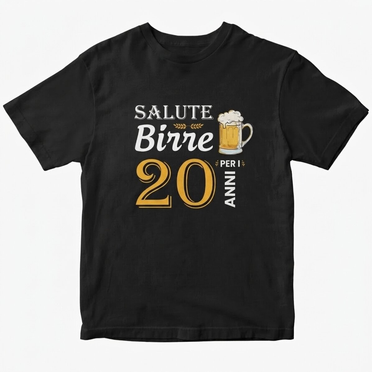 Maglietta in cotone personalizzata con scritta - Cheers and Beers