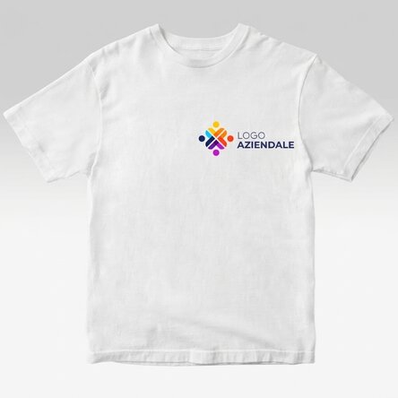 Maglietta in cotone personalizzata con logo sul lato sinistro