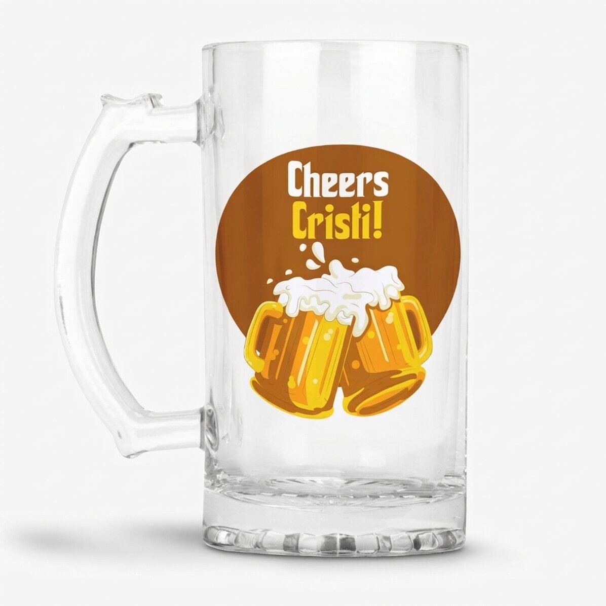 Boccale da birra personalizzato con scritta - Cheers!