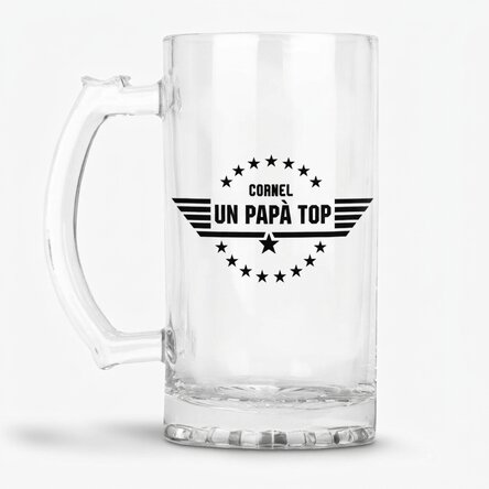 Boccale da birra personalizzato con scritta - Top Dad