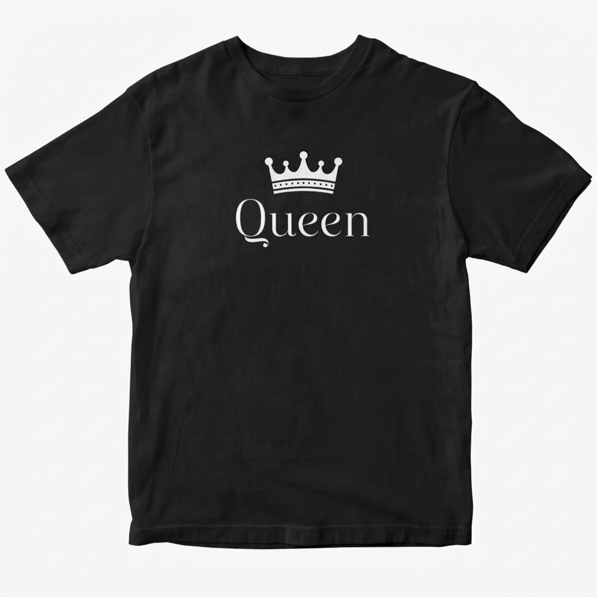 Maglietta in cotone personalizzata con scritta - King & Queen