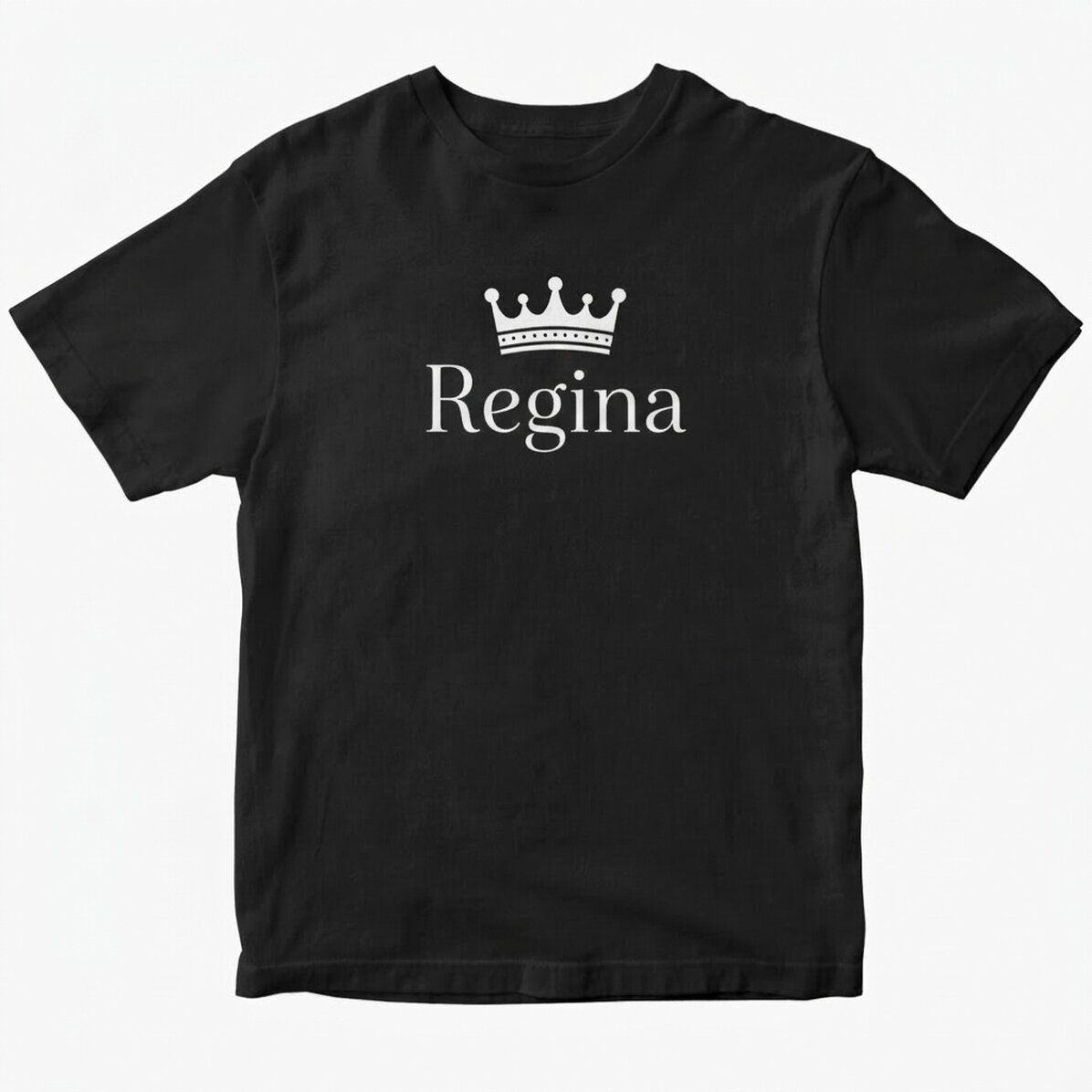Maglietta in cotone personalizzata con scritta - King & Queen