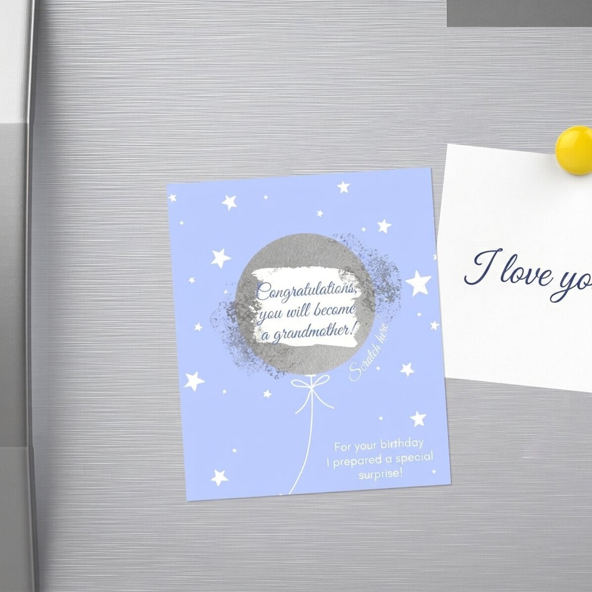 Magnete da grattare 10x12 cm personalizzato con testo - La sorpresa