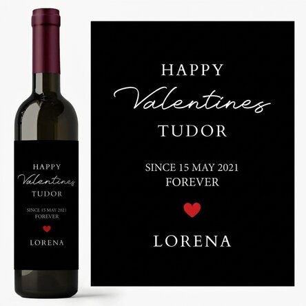 Vino personalizzato con una scritta