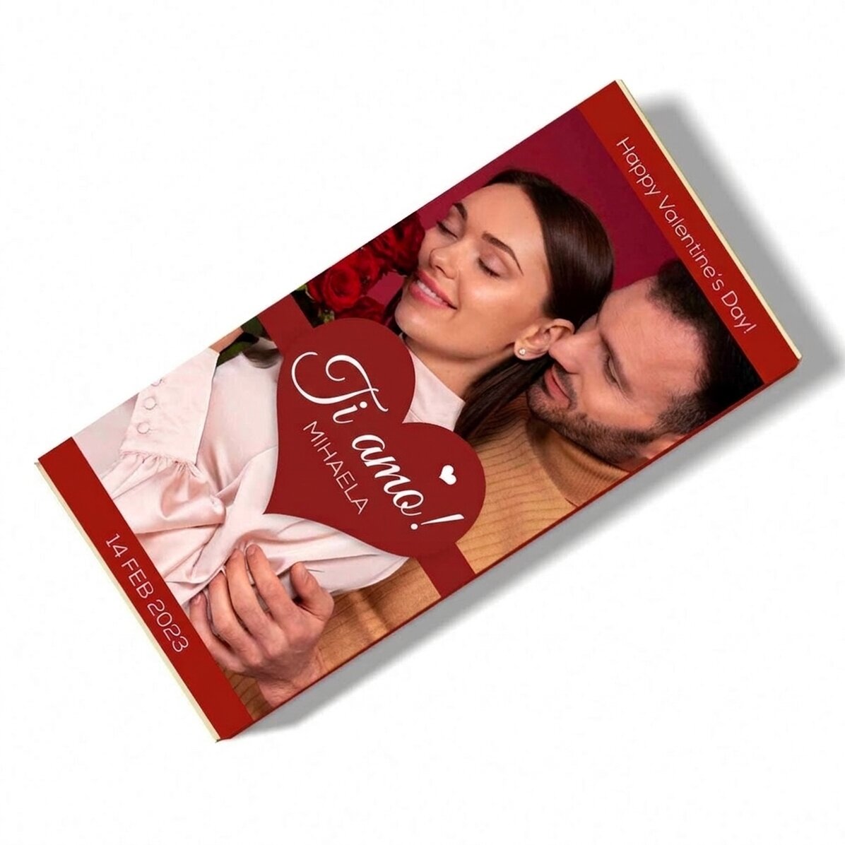 Cioccolato personalizzato con una foto e un messaggio - Ti amo