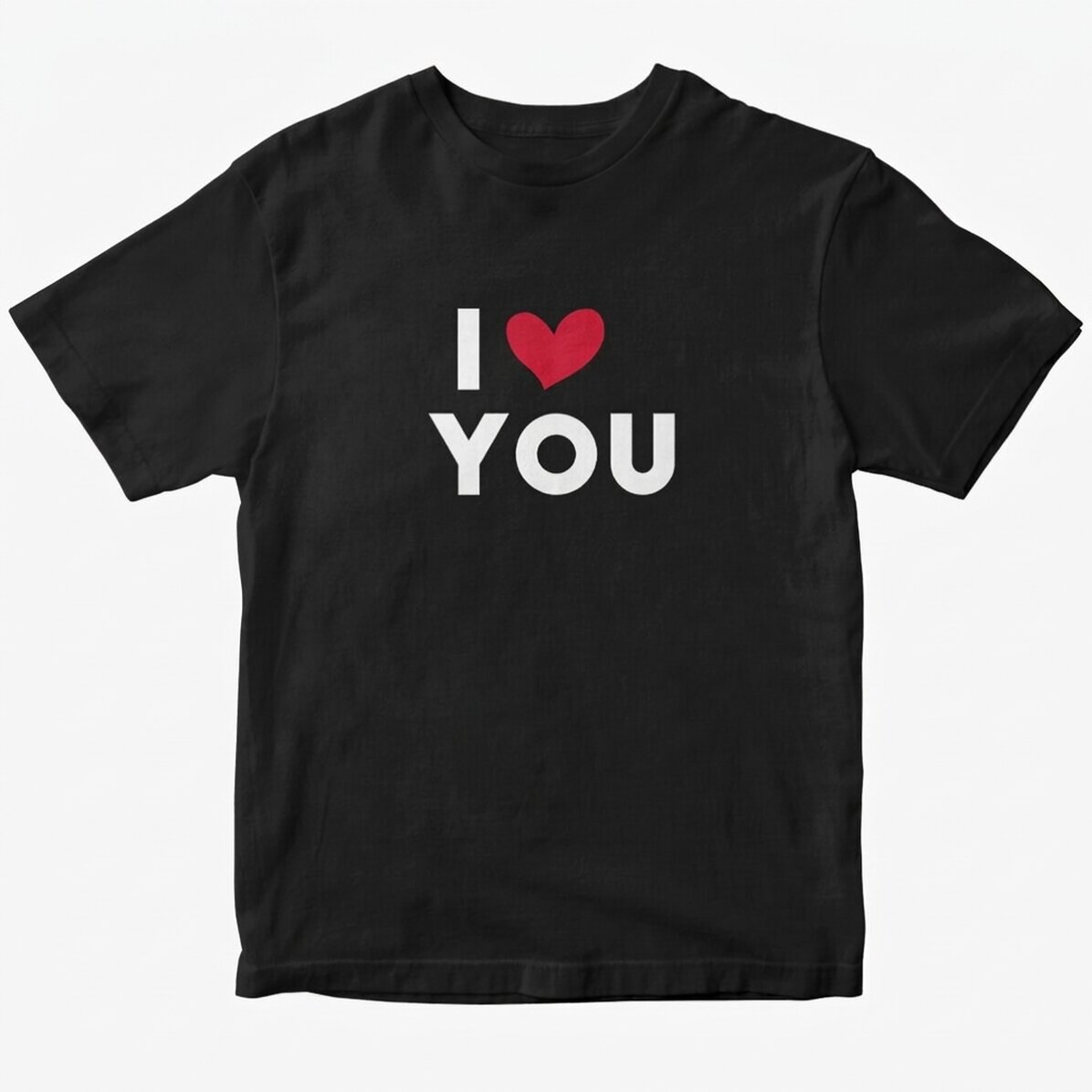 Maglietta in cotone personalizzata con scritta - I love...