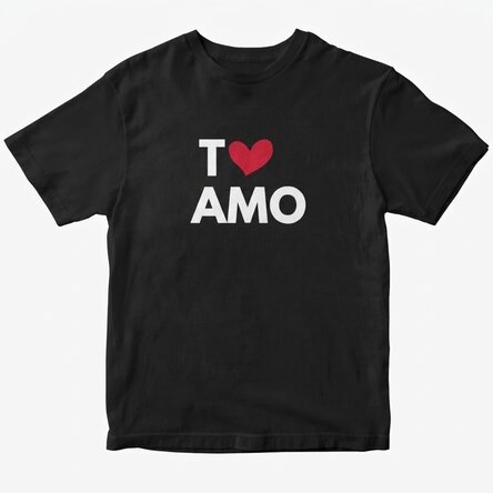 Maglietta in cotone personalizzata con scritta - I love...