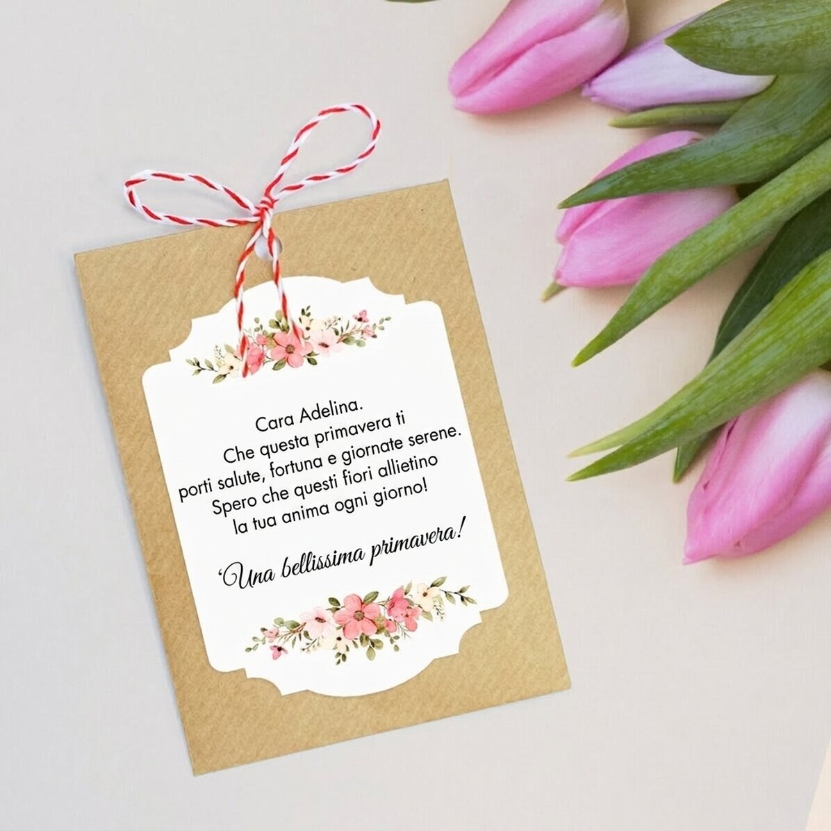 Martisor da piantare personalizzato con testo