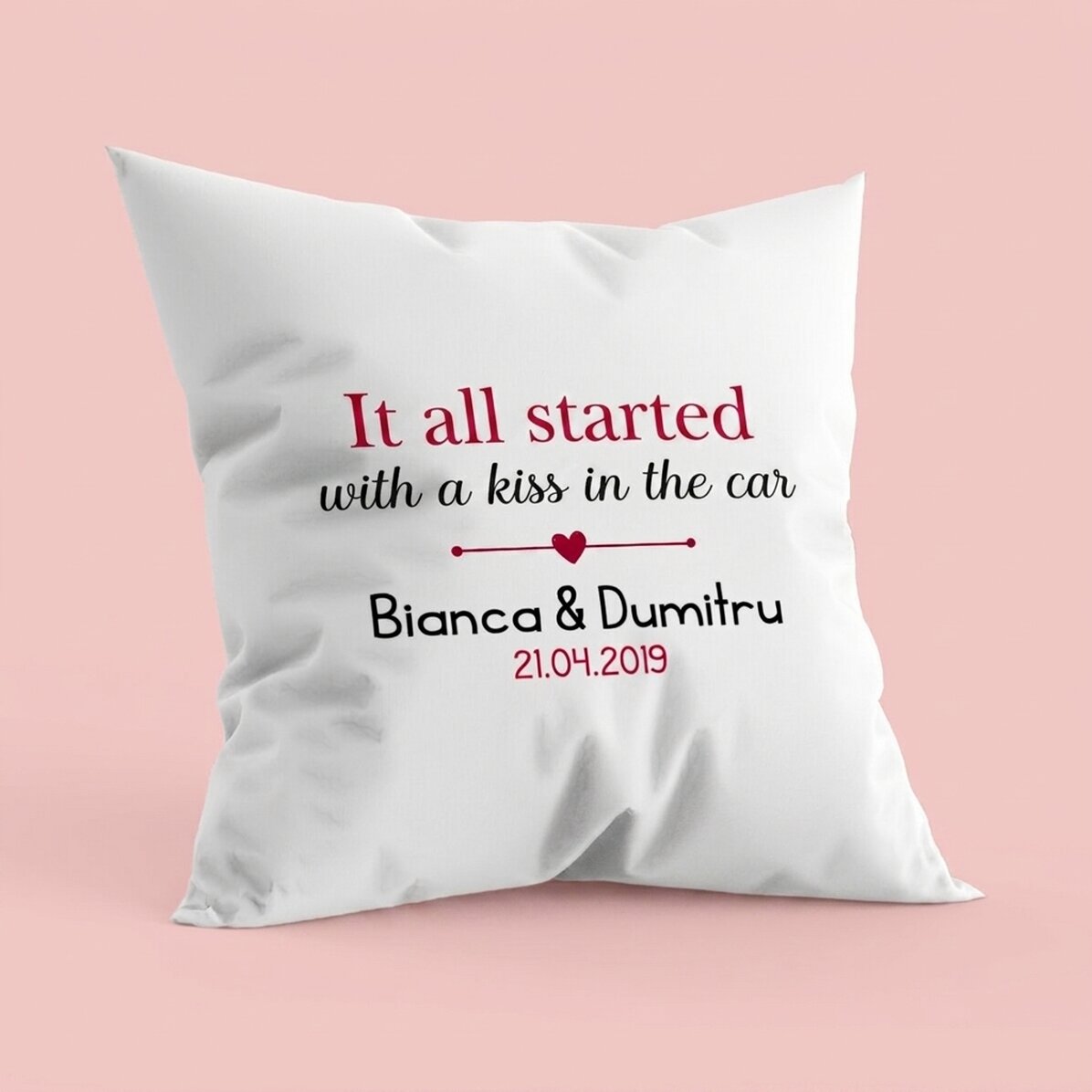 Cuscino personalizzato con scritta - Where it all began