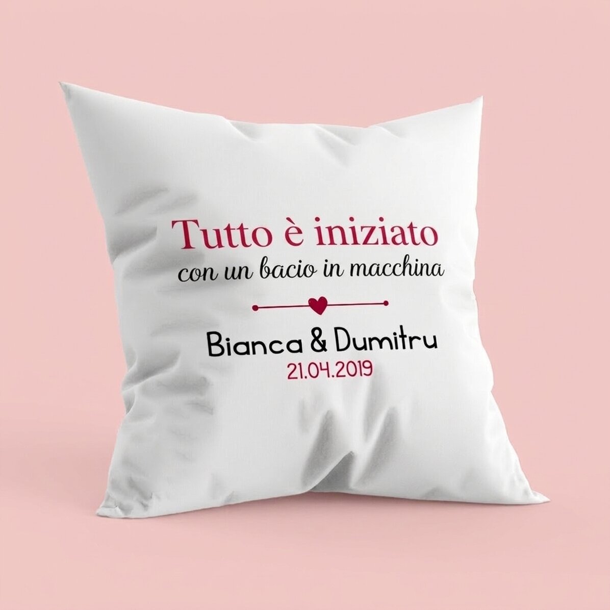 Cuscino personalizzato con scritta - Where it all began