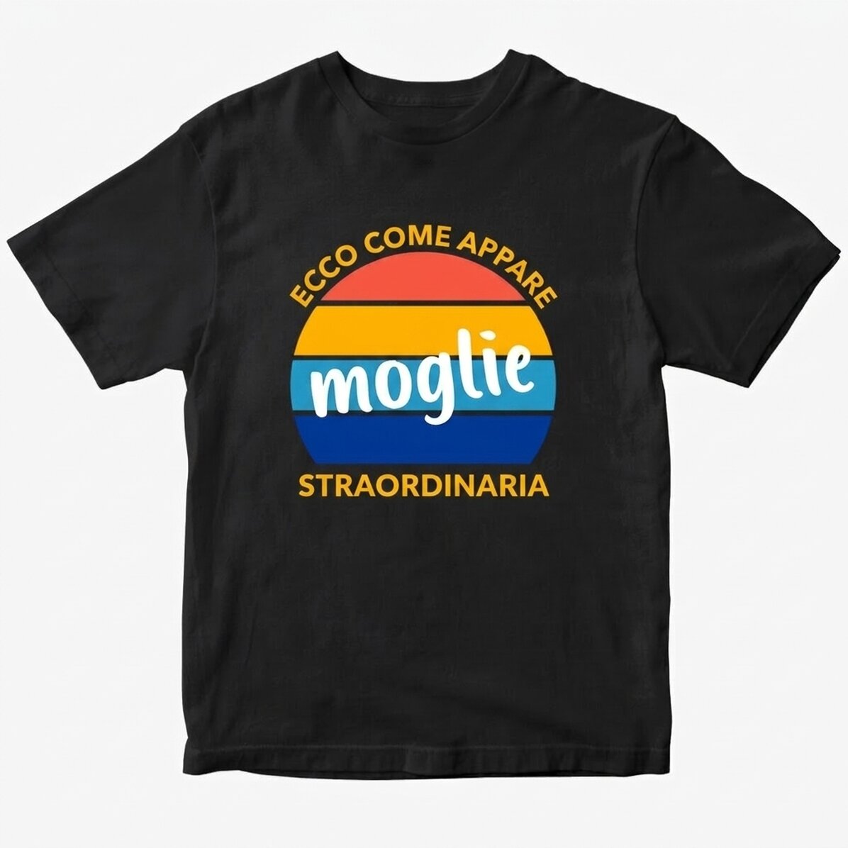 Maglietta in cotone personalizzata con scritta - Straordinaria
