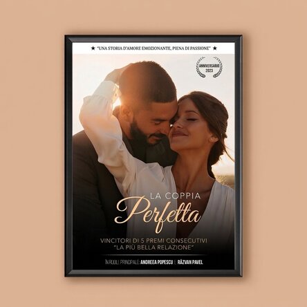 Quadro personalizzato con una foto e un messaggio - Poster di un film