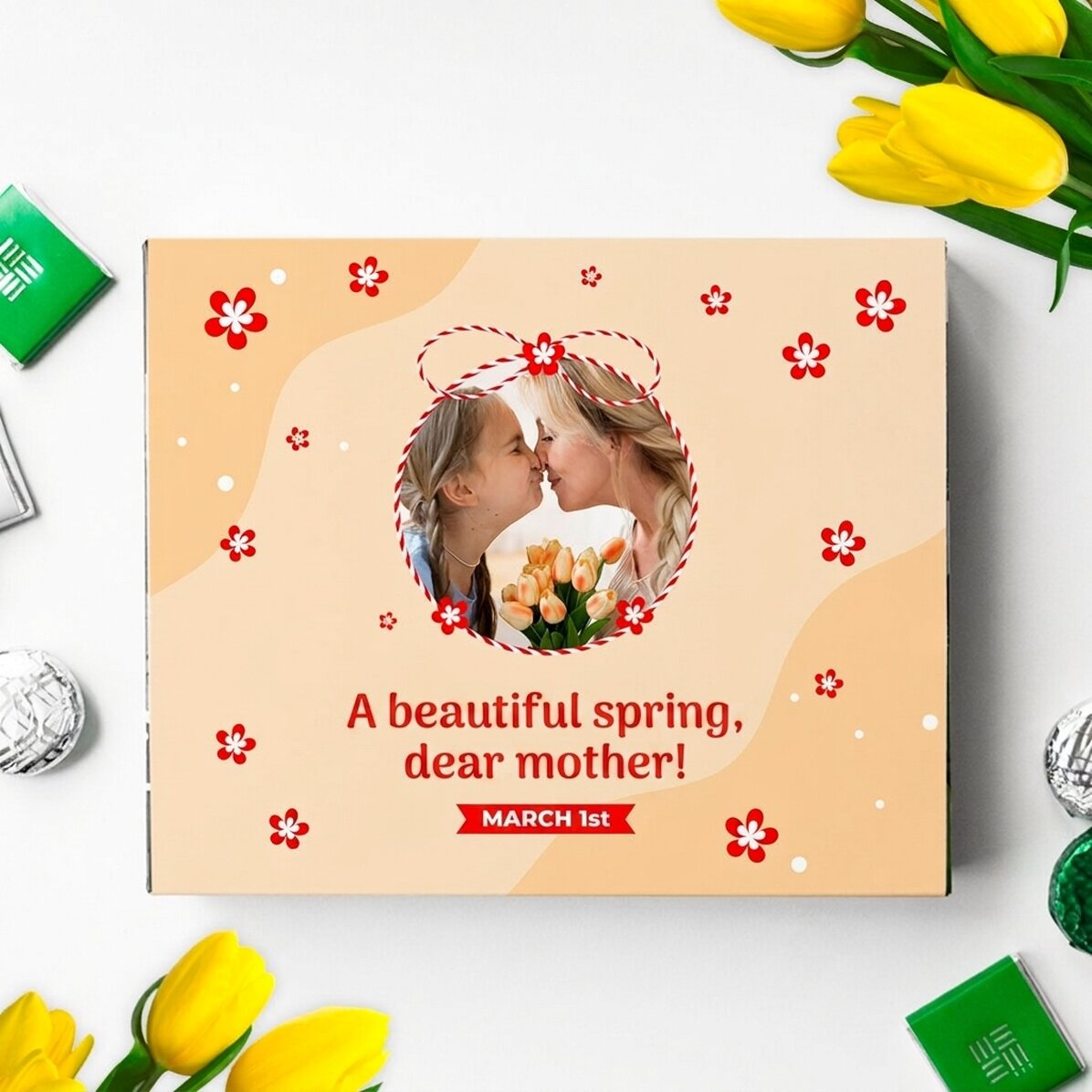 Scatola di cioccolatini personalizzata con foto e messaggio