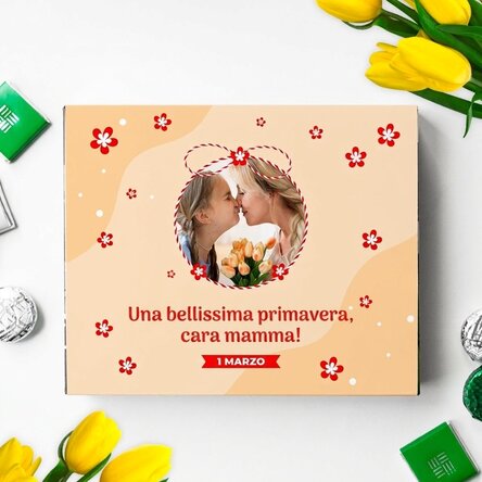 Scatola di cioccolatini personalizzata con foto e messaggio