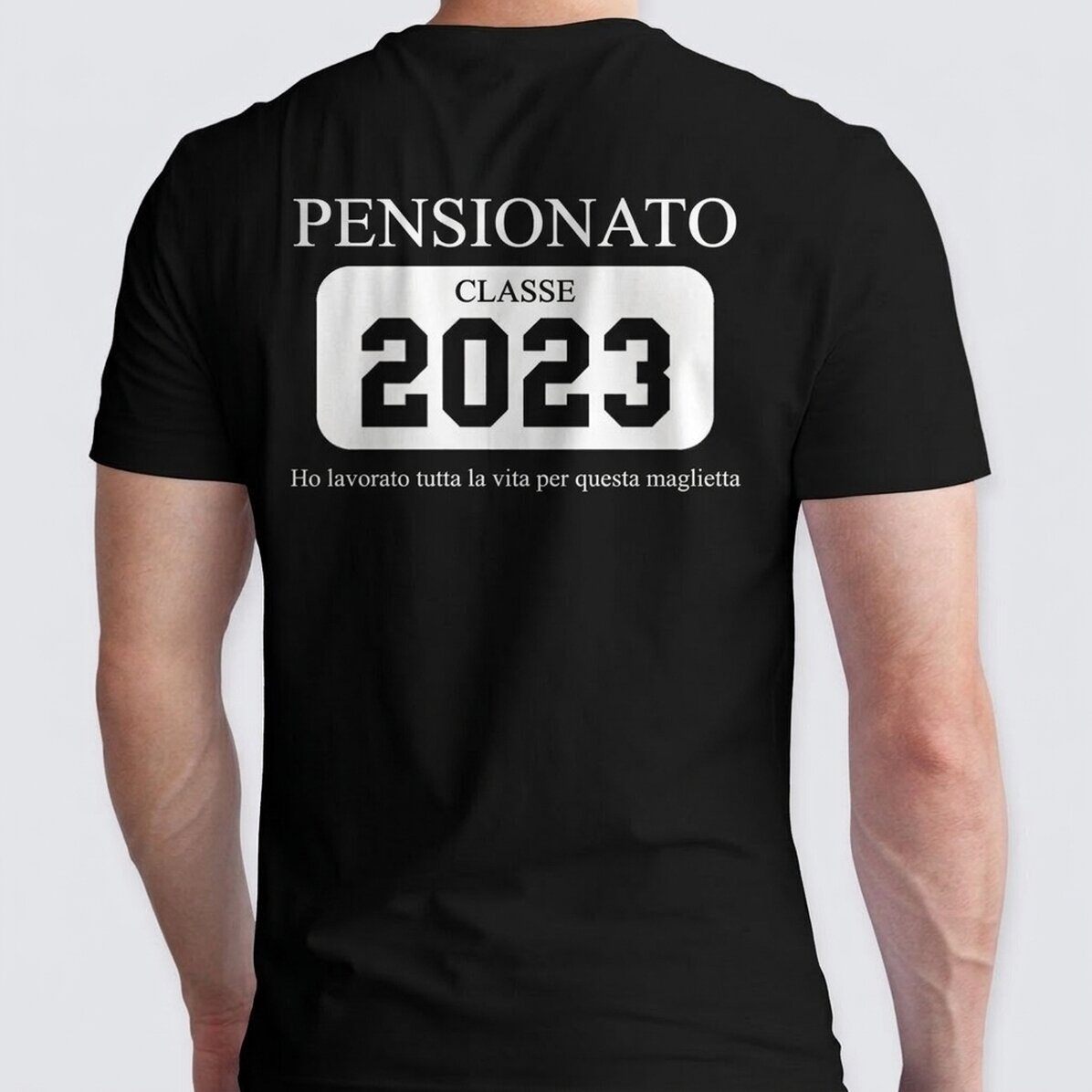 Maglietta in cotone personalizzata con scritta - Pensionamento