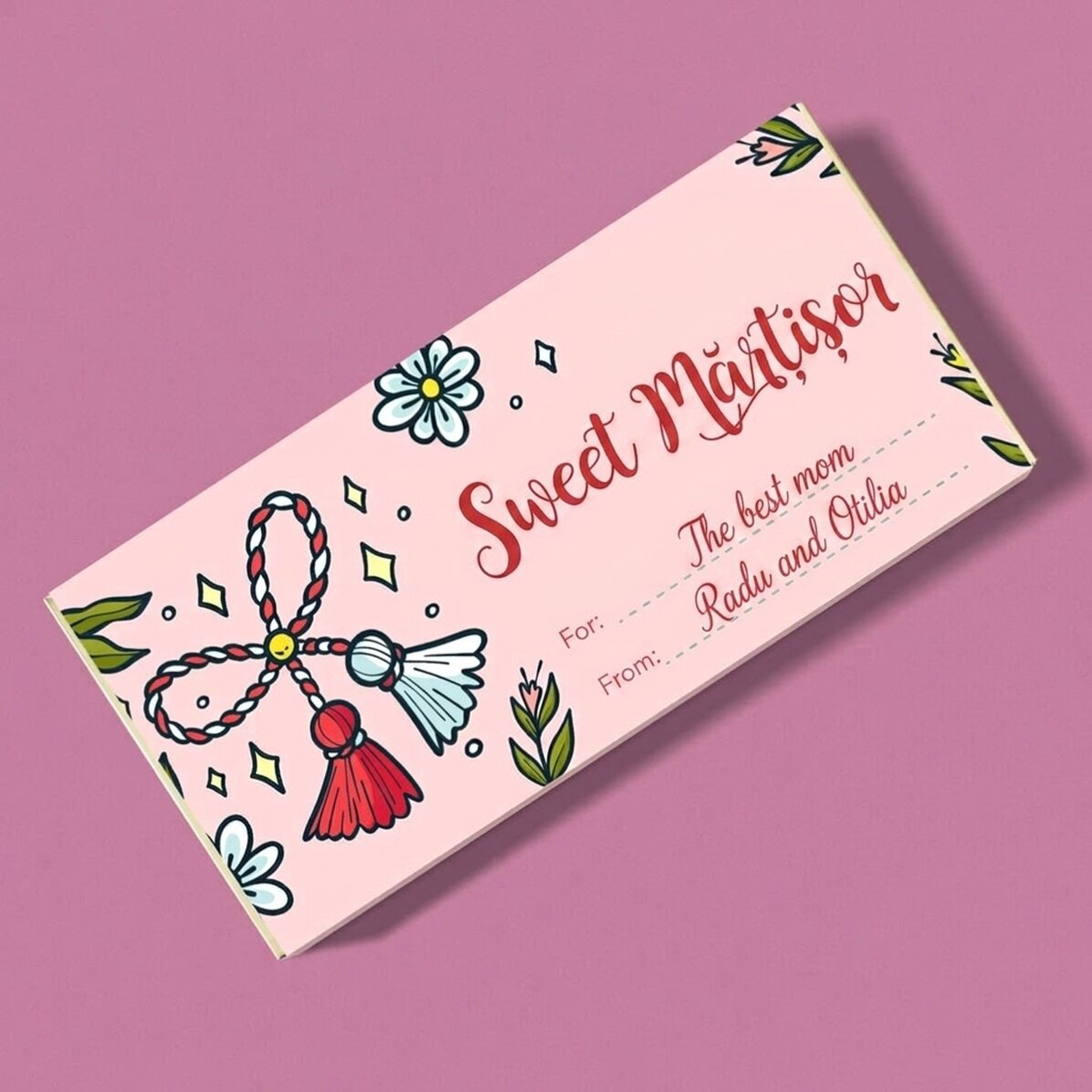 Cioccolato personalizzato con un dolce messaggio