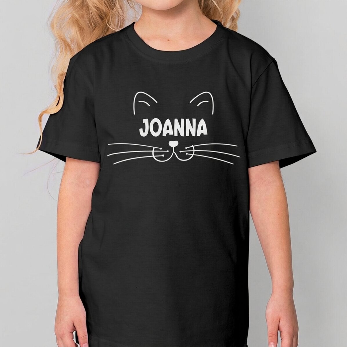 Maglietta in cotone per bambini personalizzata con scritta - Gattina