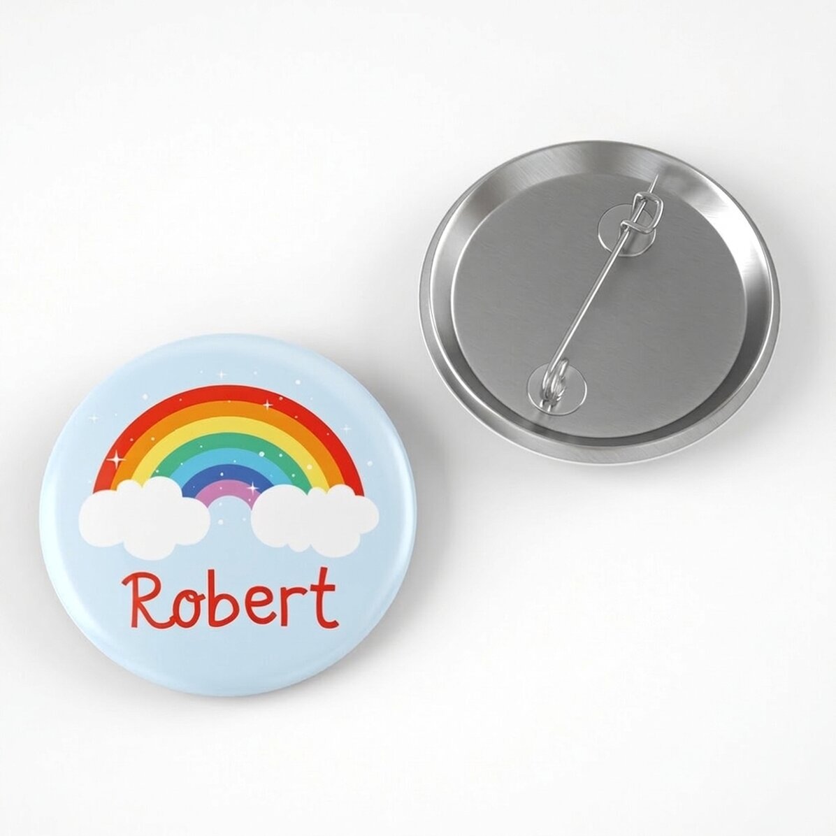 Spilla personalizzata con scritta - Arcobaleno