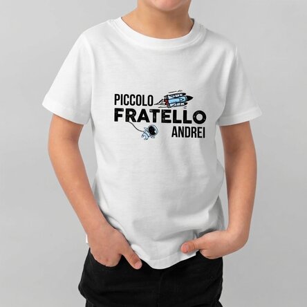 Maglietta in cotone per bambini personalizzata con una scritta - Brother