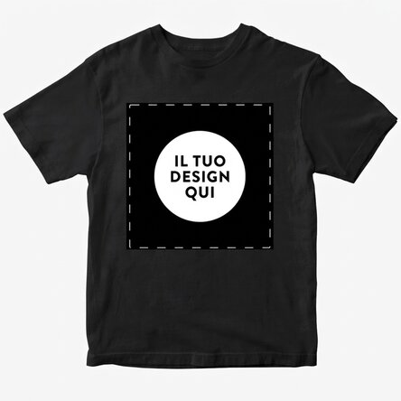 Maglietta in cotone personalizzata con la tua grafica a quadrati