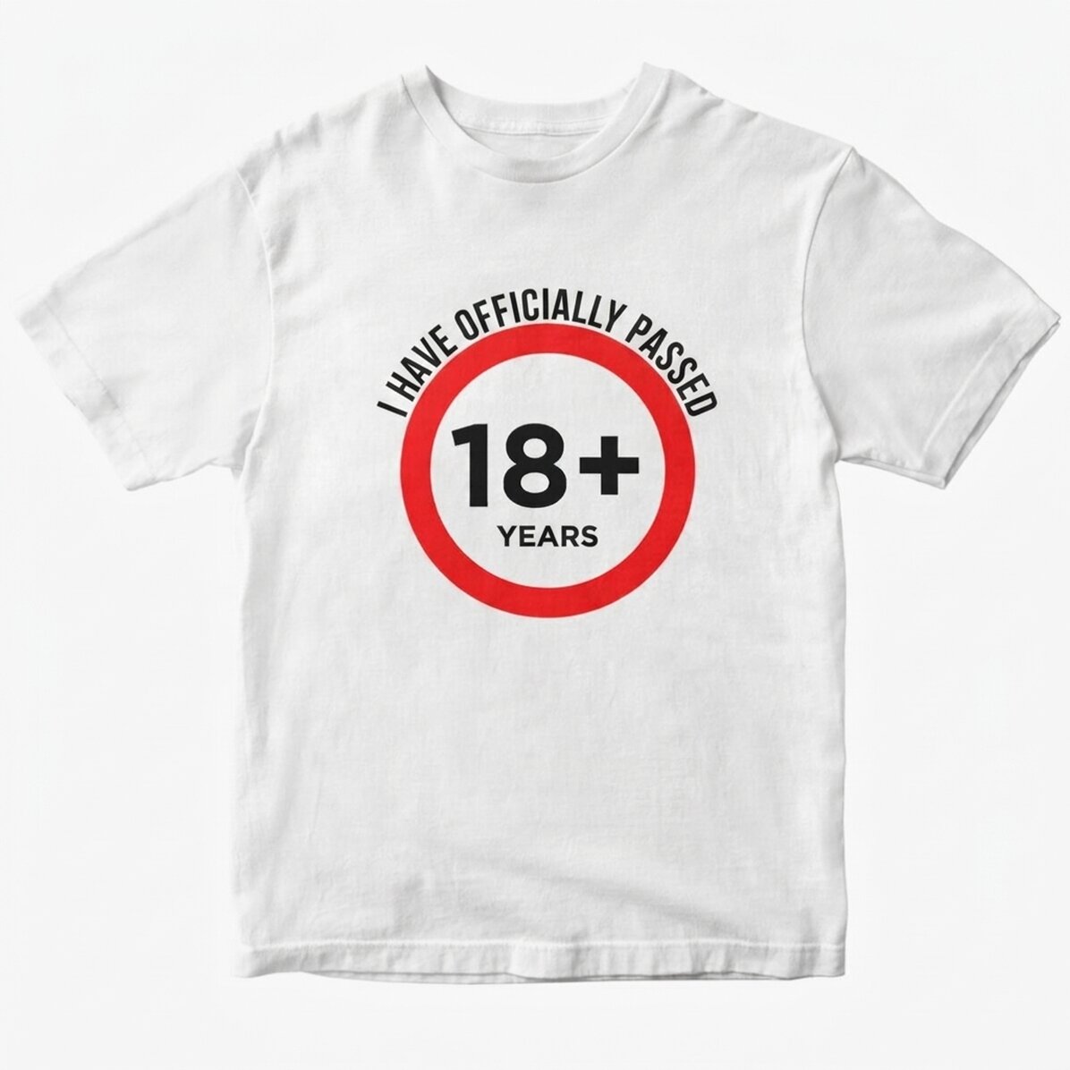 Maglietta in cotone personalizzata con scritta - 18 anni