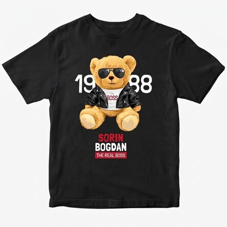 Maglietta in cotone personalizzata con la scritta "Like a boss"