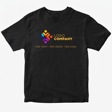 Maglietta in cotone personalizzata con logo e testo