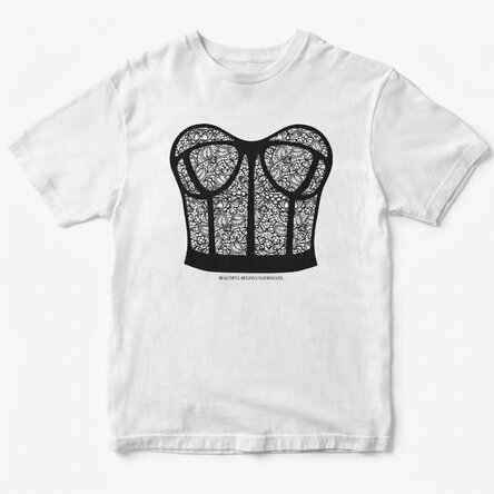 Maglietta in cotone personalizzata con scritta - Corset