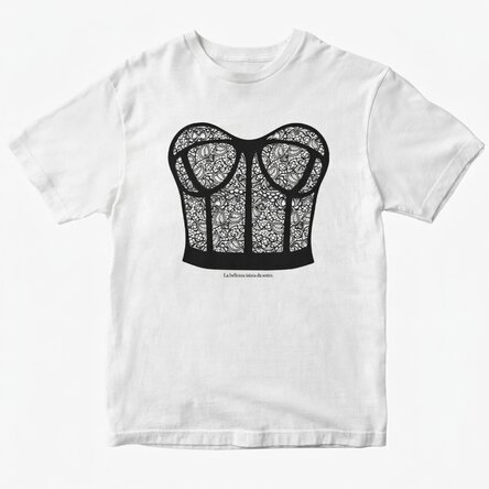Maglietta in cotone personalizzata con scritta - Corset