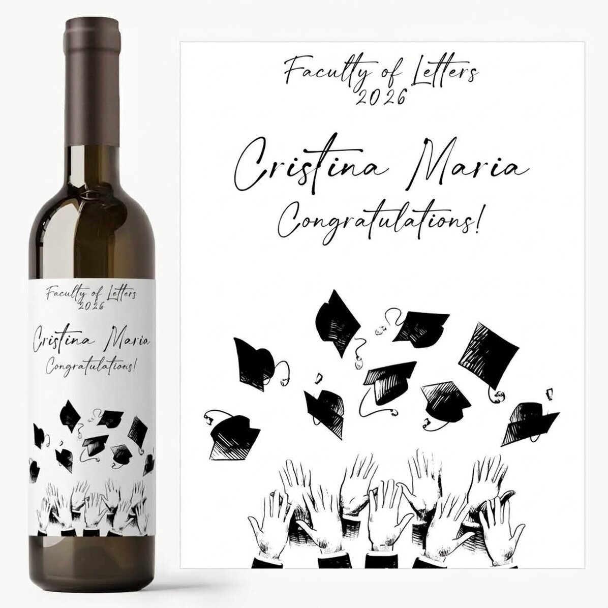 Vino personalizzato con messaggio - Cerimonia di laurea