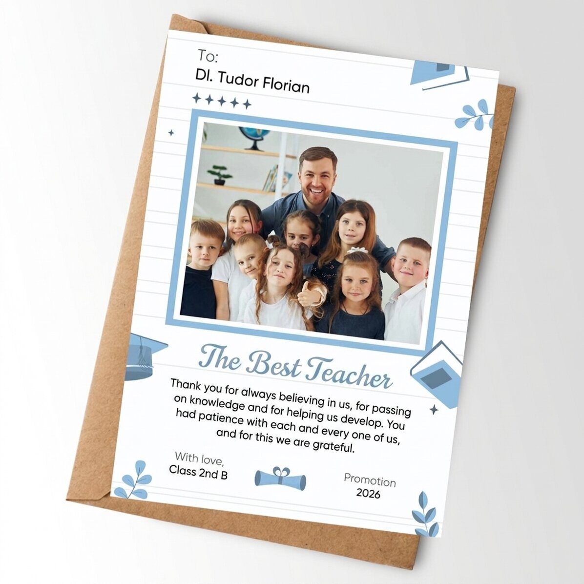 Biglietto personalizzato con messaggio - Fine dell