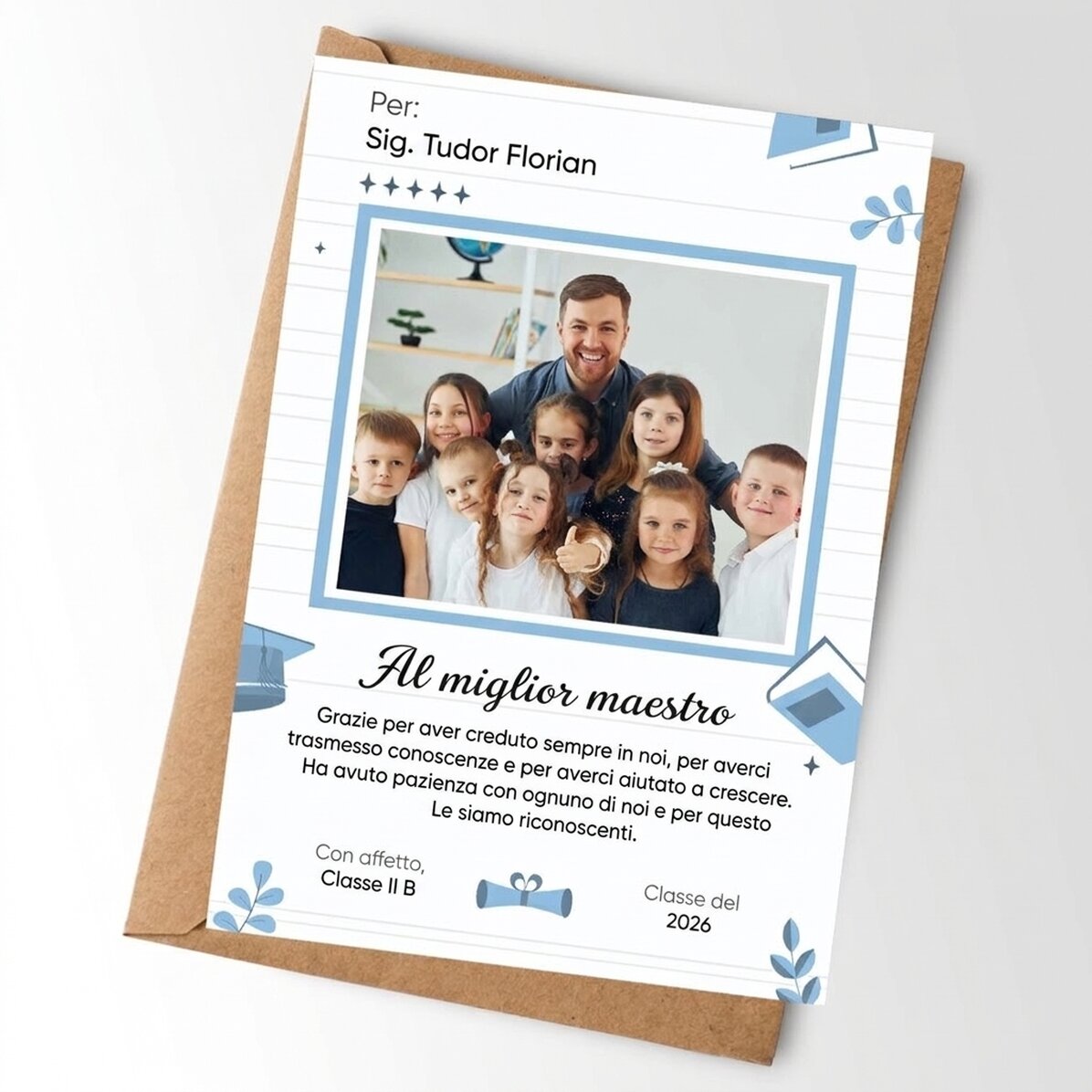 Biglietto personalizzato con messaggio - Fine dell