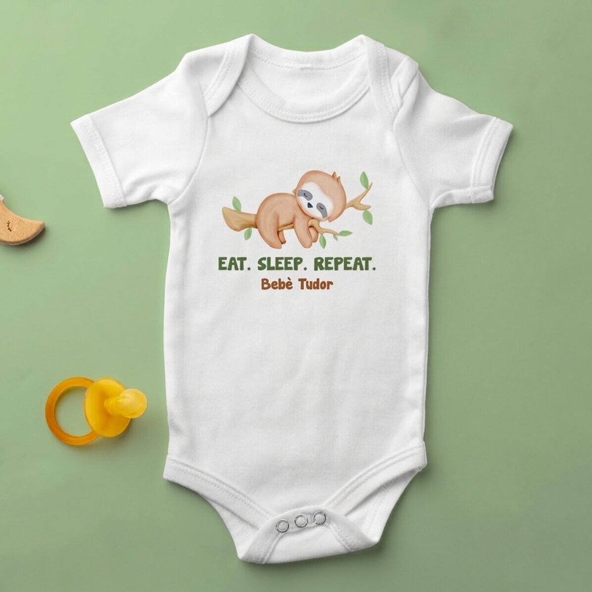 Body per bambini personalizzato con messaggio - Eat. Sleep. Repeat