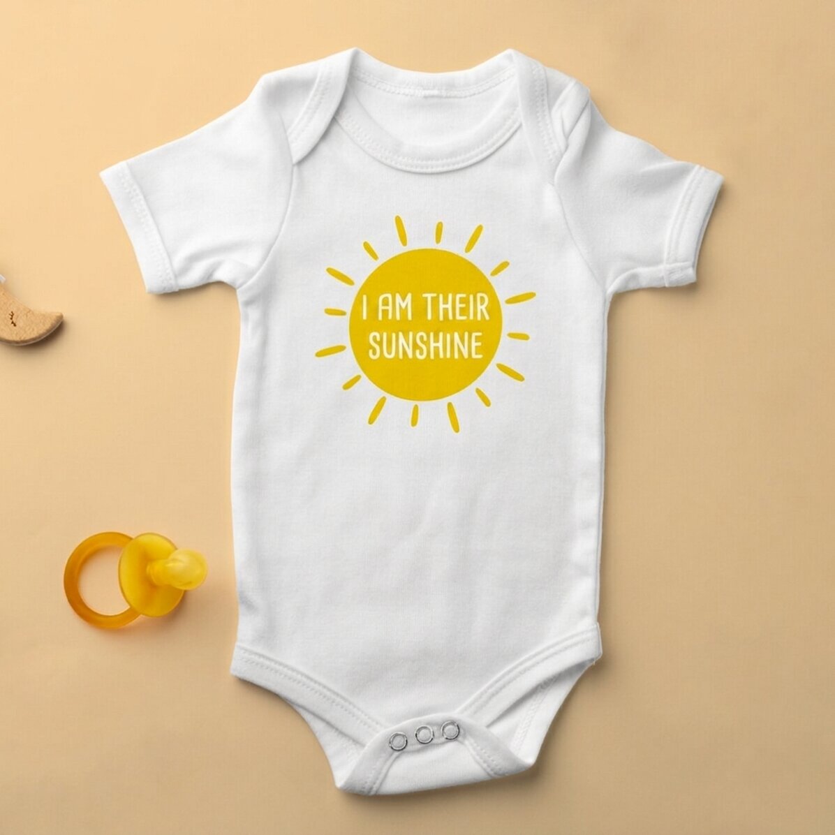 Body personalizzato per bambini con messaggio - Raggio di sole