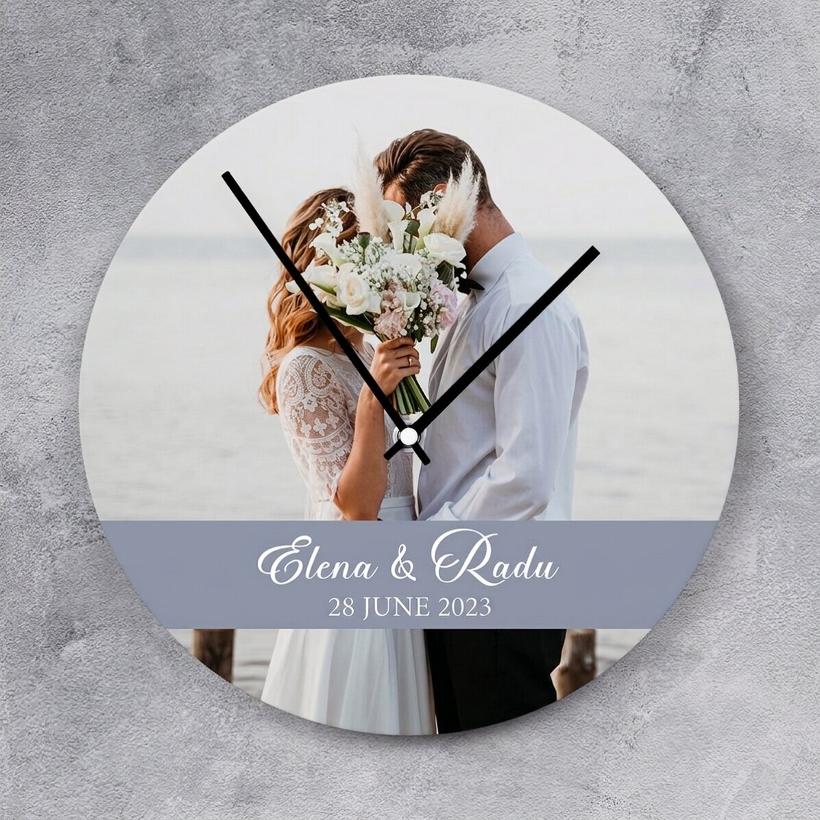 Orologio personalizzato con foto e messaggio