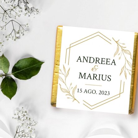 Mini cioccolatino personalizzato con messaggio - Oro