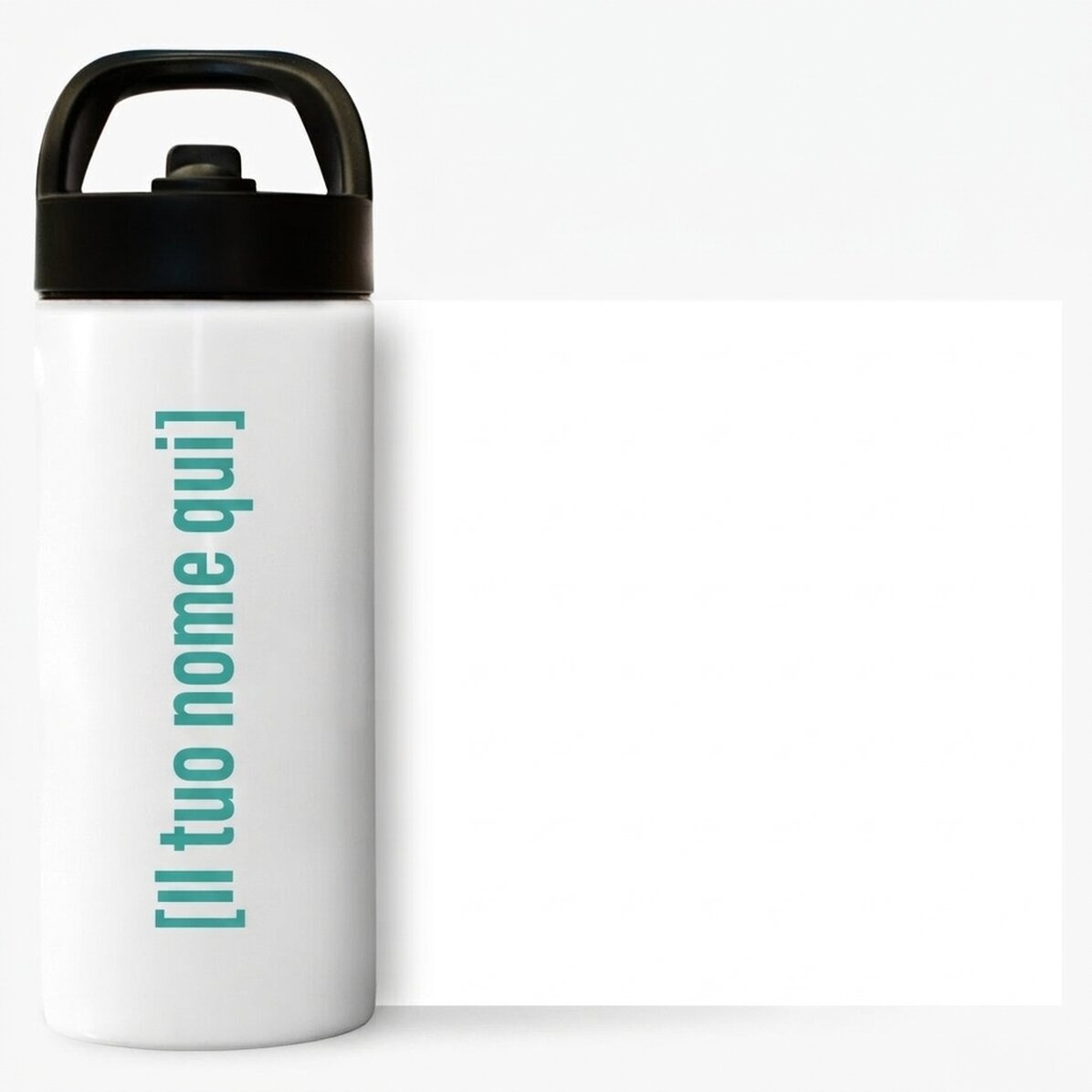 Thermos con manico e cannuccia personalizzato con nome in verticale