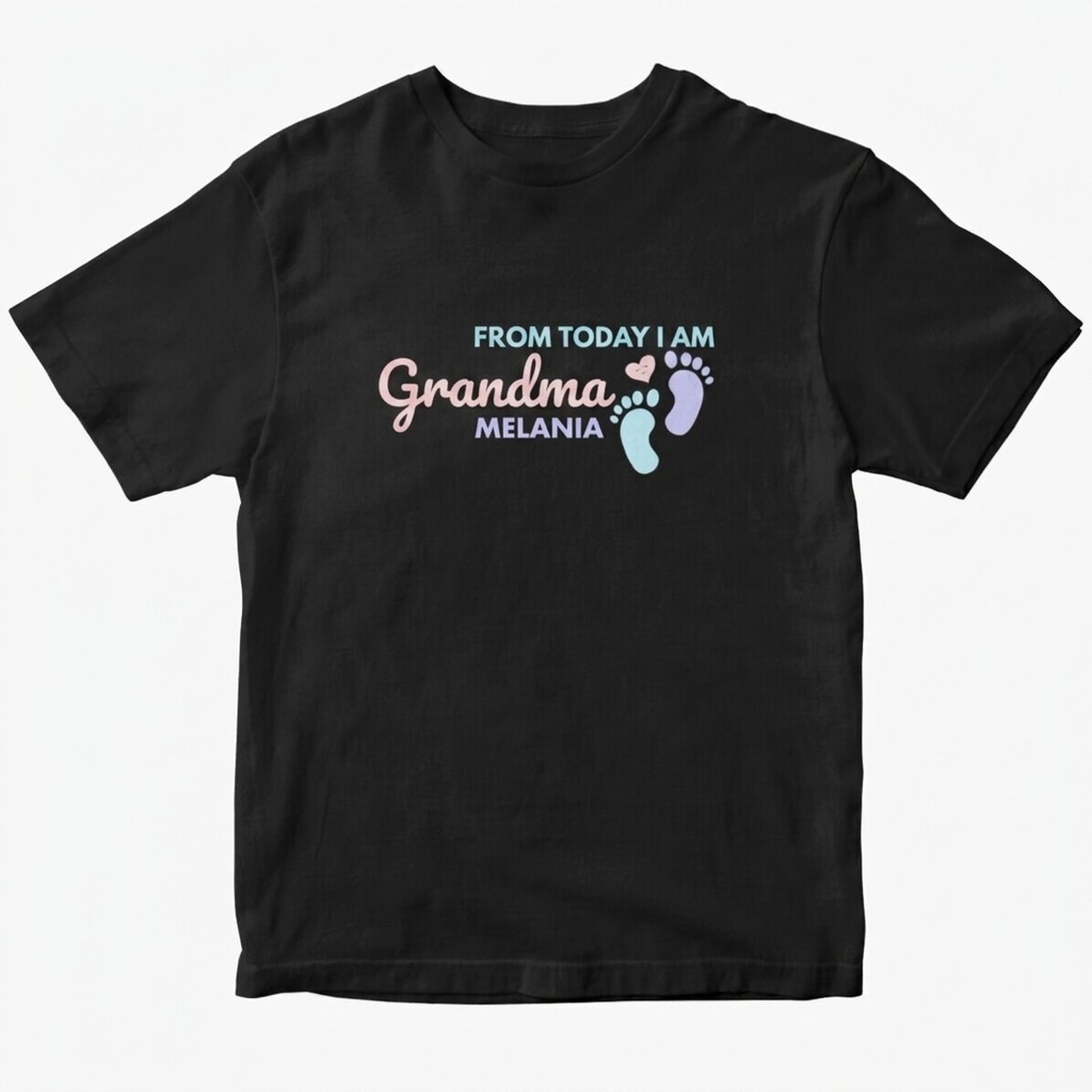 Maglietta in cotone personalizzata con scritta - Da oggi sono nonna