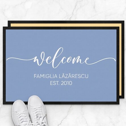 Tappetino d'ingresso personalizzato con scritta - Welcome