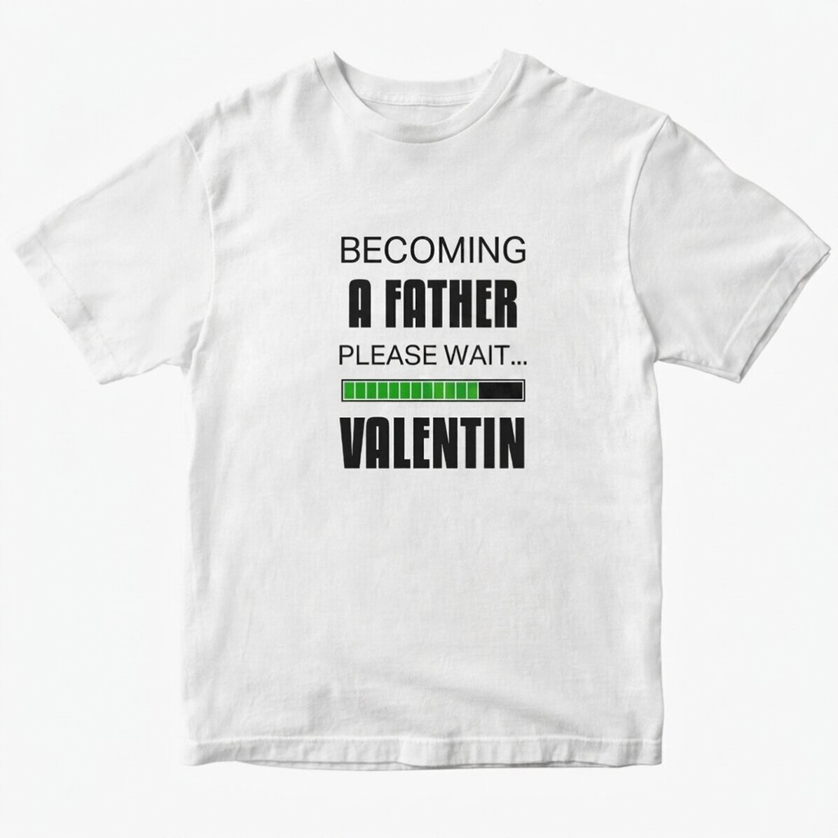 Maglietta in cotone personalizzata con scritta - Becoming a father