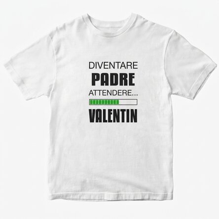 Maglietta in cotone personalizzata con scritta - Becoming a father