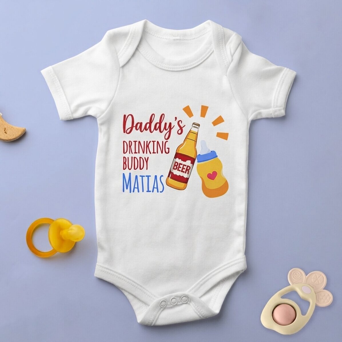 Body per bambini personalizzato con messaggio - Drinking buddy