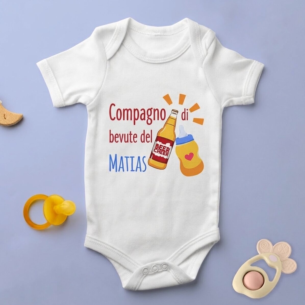 Body per bambini personalizzato con messaggio - Drinking buddy