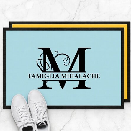 Tappetino d'ingresso personalizzato con scritta - Monogramma