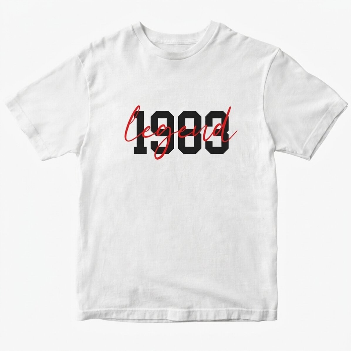 Maglietta in cotone personalizzata con scritta - Legend