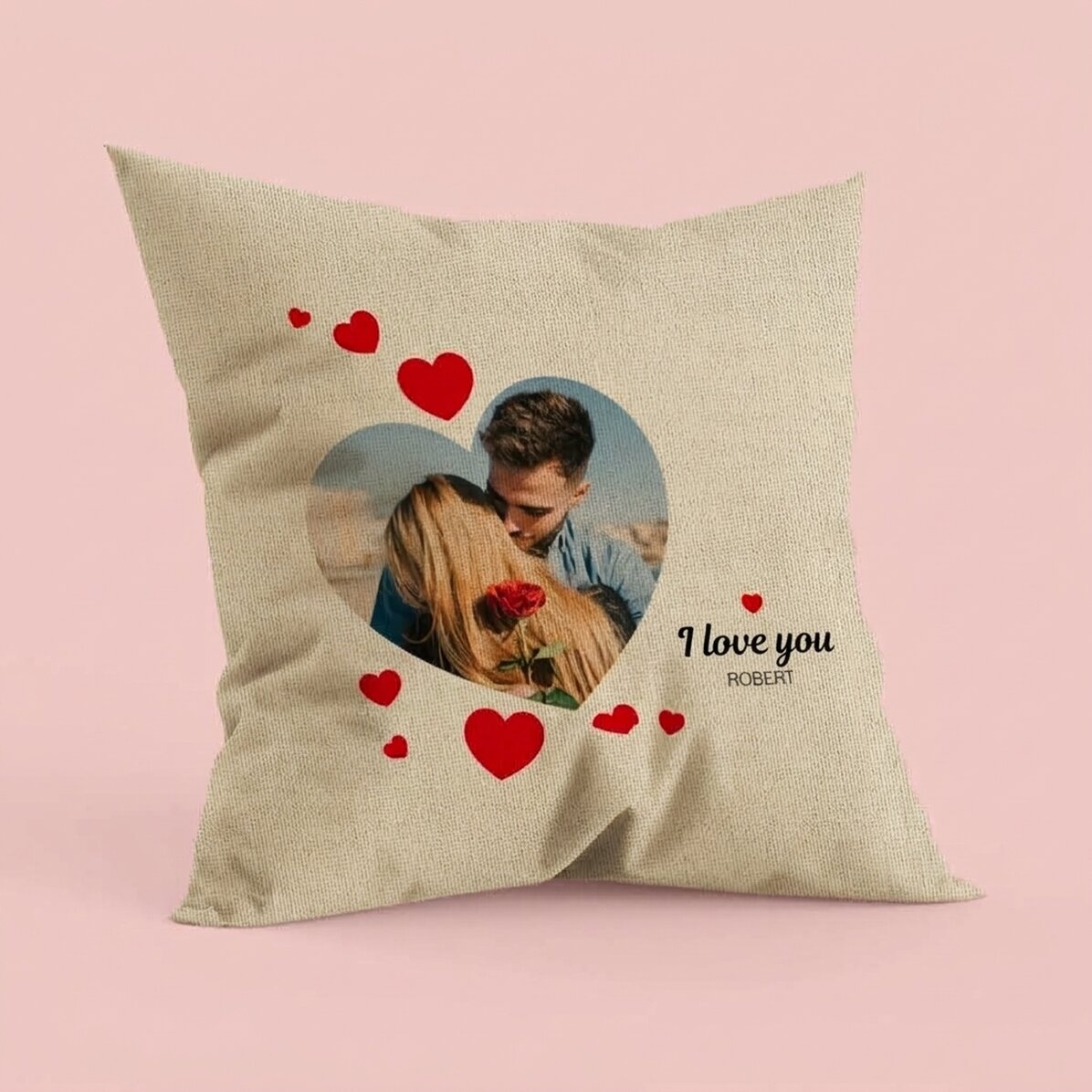 Cuscino personalizzato con una foto - P.S. I love you - In