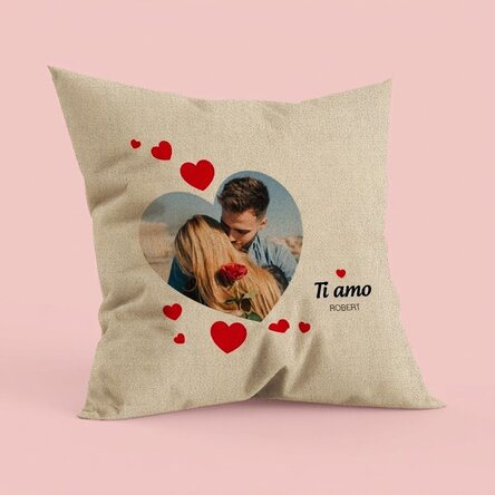 Cuscino personalizzato con una foto - P.S. I love you - In