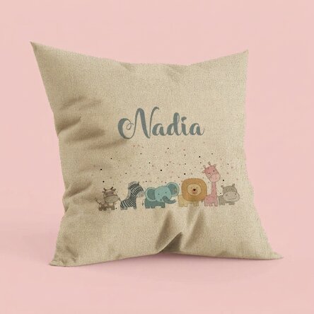 Cuscino personalizzato con scritta - Nome del bambino - In